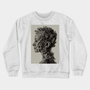 Leaves Woman Sculpture Crewneck Sweatshirt